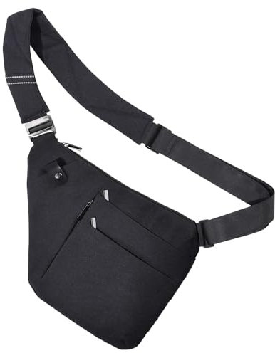 Tibroni Sling Bag Anti-Diebstahl Schultertasche Crossbody Umhängetasche für Männer und Frauen, Brusttasche Männertasche Chest Bag Herren