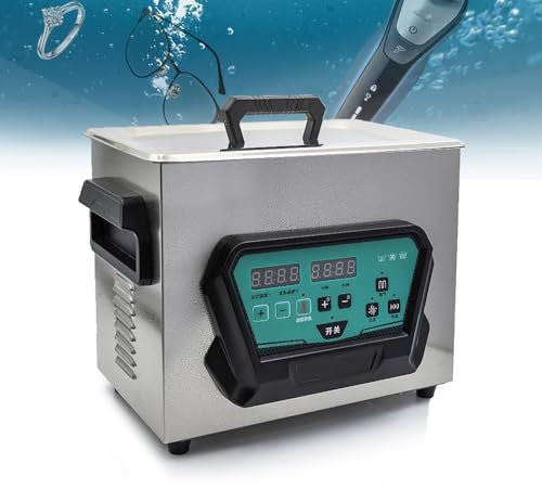 NVYAZJ Ultrasonic Cleaner, 10L Ultrasonic Small Parts Cleaner Machine, Ultrasonic Jewelry Cleaner Machine for Cleaning Eyeglass Main Board Electronic Parts Carb