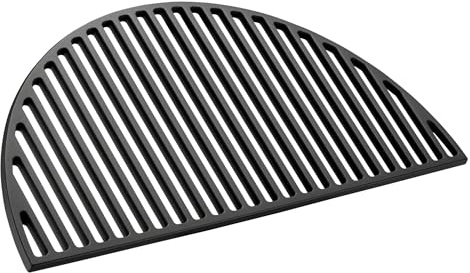 Wiltec Gusseisen Grillrost 46,7 x 22,8 x 0,9 cm, Gussrost für Grill mit guter Hitzespeicherung, Grillgitter für typische Grillstreifen auf Grillgut, Grillzubehör für BBQ