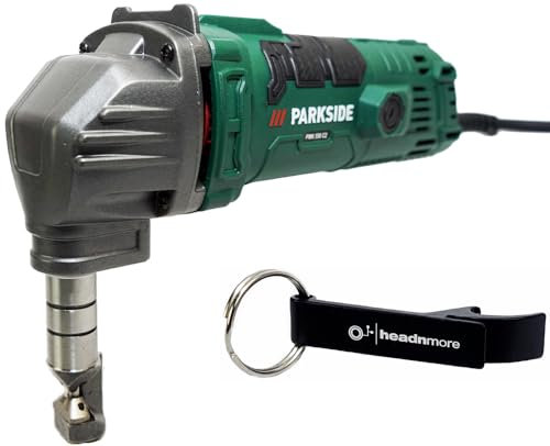 HEADNMORE® Bundle - 1x PARKSIDE® Knabber/Nibbler/Blechknabber PMK 550 C2, 550 W + 1x HEADNMORE® Schlüsselanhänger