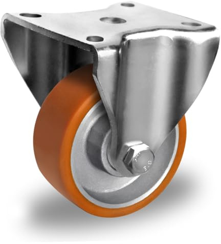 Bockrolle 80 mm Polyurethan Schwerlast medium