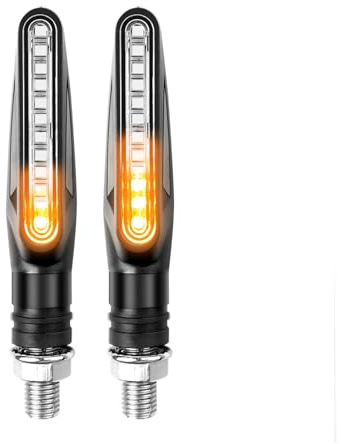 Uzionoie Indicateurs De Moto,Indicateurs De Virage Moto LED,Clignotant LED Homologué Pour Motos,Étanches Pour Scooter,Quad,Cruiser,Off RoadCompatible Avec,Universels