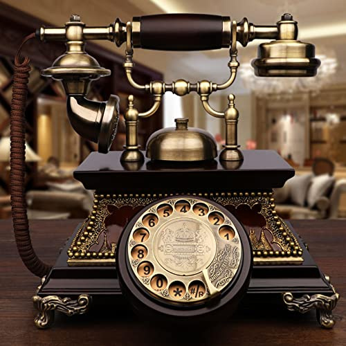 WDWDW Téléphone Rotatif rétro, téléphone Filaire analogique Fixe, Classique et à l'ancienne, pour la Maison, Le Bureau, l'hôtel, décoration