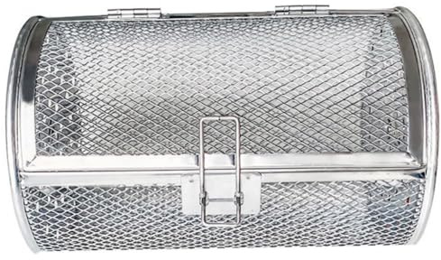 Toyvian Panier Rotatif INOX pour Rôtissoire Cage de Cuisson Polyvalente pour Four et Barbecue Accessoire de Cuisine pour Fruits Secs Noix Patates Douces et Viandes Rôties