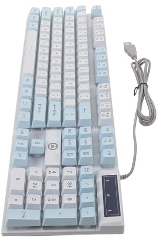 DOITOOL Tastiera Meccanica Retroilluminata Tasti Tastiera Rgb per PC e Laptop Cablata LED Layout Ergonomico per Ufficio e Gaming