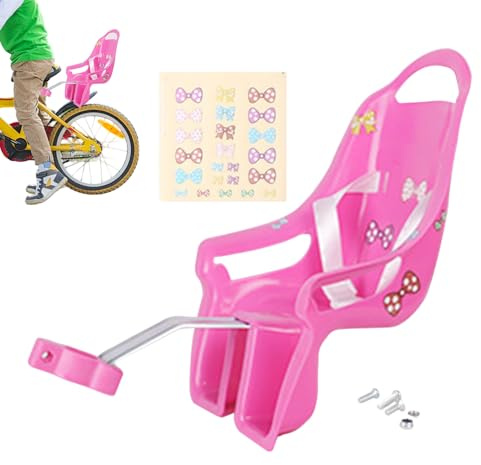 Masoog Puppensitz Für Mädchenfahrräder | Dekorativer Fahrradsitz Für Puppen Mit Aufklebern | Fahrradaufsatz Für Kinder, Passend Für Plüschtiere Und Stofftiere
