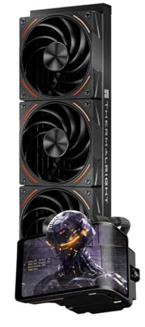 TR Thermalright Wonder Vision 360 Turbo ARGB Black Liquid CPU Cooler,6.67’’ 3D Curved Screen with 2400x1080 Resolution-Magnetic,360mm Aio,for AM5,LGA1851/1700