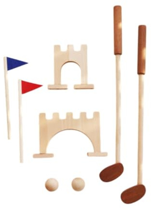 wueiooskj Set da minigolf per bambini, set da golf per bambini dai 3 ai 5 , giocattolo divertente in legno per , idea regalo per compleanni di e bambine, kit di simulazione in legno per