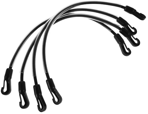 Parliky 4 Stück Beinschnüre Pferdedecke Elastisch mit Doppelten Clips aus Kunststoff für Winter Pferdedecke Vielseitig Kompatibel und Einfach zu Ersetzen