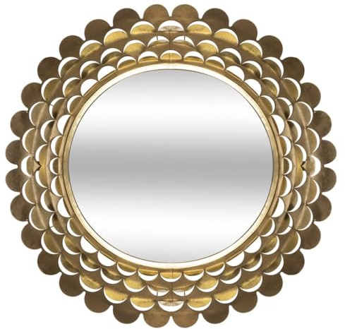 Atmosphera - Spiegel Blume - goldenes Metall D 91 cm - Gold