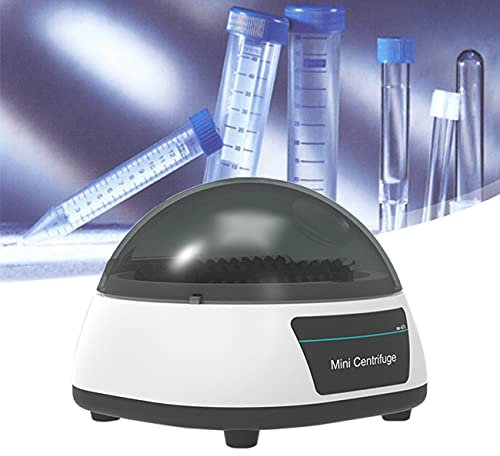 ZhiLianZhao Scientific Mini Elettrica Centrifuga, Mini Centrifuga Chimica Elettrica, Rotore Intercambiabile, 4000 RPM, 1080xg, 0.2/0.5/1.5 / 2ml12 E Rotore 0.2ml124 Pcr