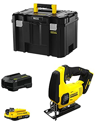 Scie Sauteuse STANLEY FatMax SFMCS600D1T (1 Batterie de 2,0 Ah + Chargeur + TSTAK VI)