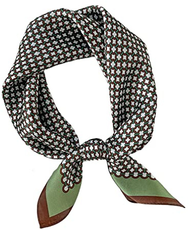 Aufeel 100% Real Mulberry Silk Women Small Square Neck Scarfs 21 Lightweight Headscarf Printed Neckerchief Gift Packed