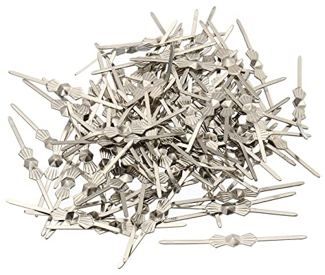 PATIKIL Chandelier Connector Clip, 100 Pack 40mm/1.6 Length Chandelier Bowtie Pin Replacement for Fastening Crystals Lamp Ceiling Light Parts, Silver