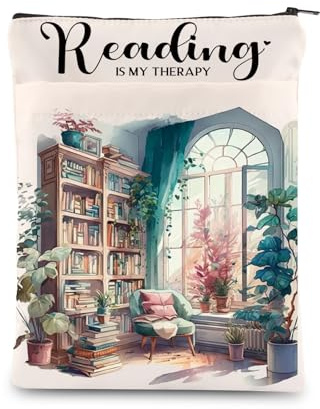KEYCHIN Reading Is My Therapy Book Sleeve Nerd Bookish Gifts