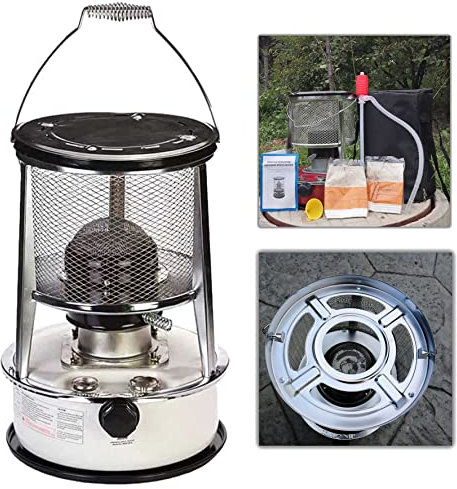 Rauchfreier tragbarer Petroleumofen – effiziente 2-in-1 Paraffin-Heizung für Winter-Raumheizung – einstellbare Feuerkraft – ideal für Zelte und Petroleumheizung