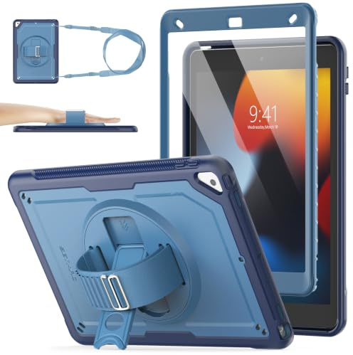 SEYMAC Stock Coque pour iPad 9/8/7eme Generation 10,2'' 2021/2020/2019