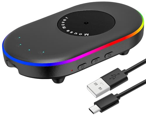 LED Maus Beweger Mit Timer - Unauffindbarer Jiggler, Mover für Steuerbare LED-Leuchten und Computer-Aktivzeit, Ein/Aus-Schalter, Treiberloser Schüttler für Aktiven und Sicheren PC
