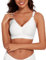 WOWENY Non Wired Bras for Women with Support Padded Seamless Wireless Tshirt Bra Soft V Neck Bralette Comfy Everyday Bustier White, XL
