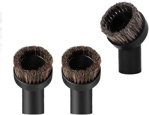 DZCYAOHL 3 Pack Brush for Henry Hoover, Round Dusting Brush for Henry Hetty Hoover Attachments, Horse Hair Vacuum Cleaner Attachment Replacement.