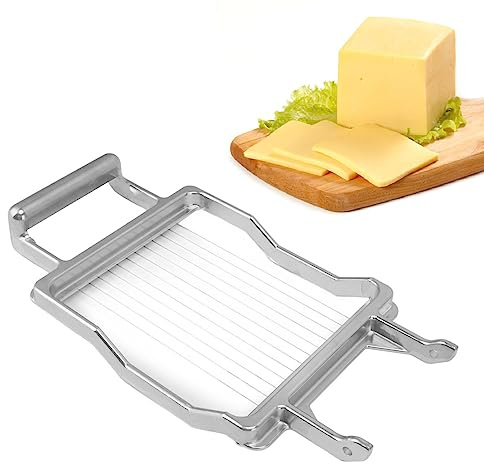 Bread Cheese Blade, Cheese Slicer Handheld Cheese Blade with Stainless Steel Wires Cheese Cutter Butter Slicer Cheese Wire Cutter Cheese Slicers for Block Slicer Wire for Pork (10mm)