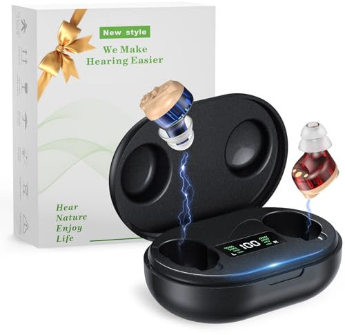 Mivo Prothèses Auditives Pour Personnes Âgées - Amplificateur Auditif de Qualité Supérieure Avec Réduction du Bruit, Appareils OTC Pour Une Clarté Améliorée, Affichage