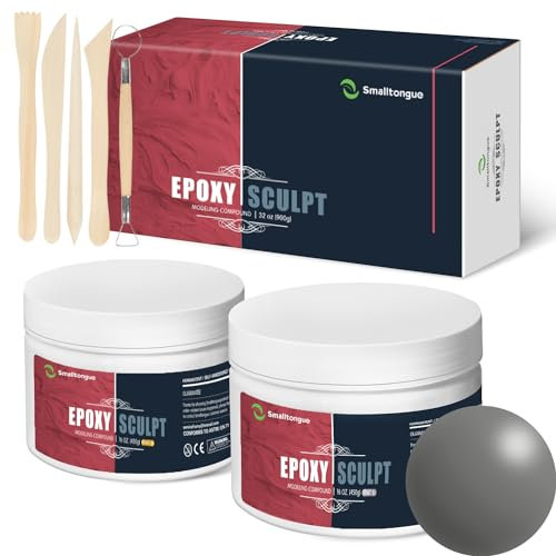 Smalltongue AB Epoxid Skulp ton, 2 teilige Modelliermasse (A & B), 0,9 kg, Epoxid Skulptur, Modelliermasse, Modelliermasse, Modelliermasse, Nachrüstung und Skulptur, natürliche Farben