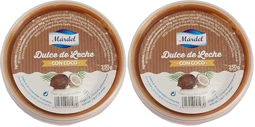 MÁRDEL - Dulce de leche con COCO - 250g (Paquete de 2)