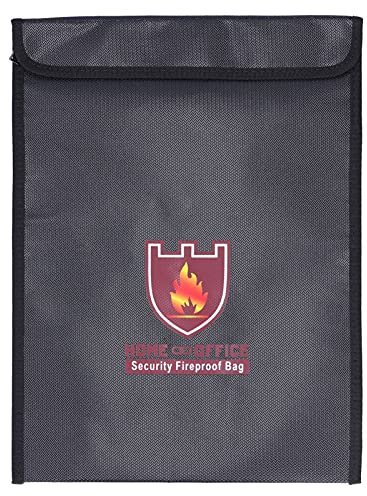 Aladeno Feuerfeste Dokumententasche, 15,0 x 11,0 Zoll, feuerfeste wasserdichte Geldtasche, Multifunktions-Wertsachen, wichtige Dokumentenaufbewahrungstasche mit Reißverschluss,