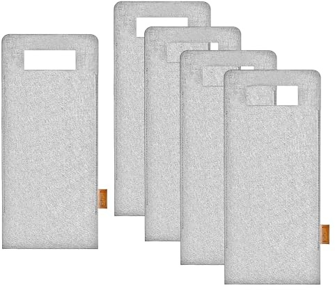 Miqio® Design Filz Flaschentüte I 5er-Set I 40cm x 17 cm I Geschenkverpackung für Weinflaschen oder Sektflaschen I nachhaltige Filz-Flaschentasche I Oekotex I hellgrau