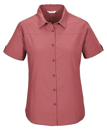 killtec dam funktionell blus kortärmad/blus KOS 1 WMN WVN SHRT, Pearl Rose, 46, 42840-000