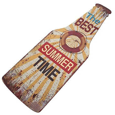 Warmhm Bierflaschen-design-holz-wanddeko Hawaii-party-anhänger Bierdosen-form-hängekunst Originelle Dekoration Für Feiern