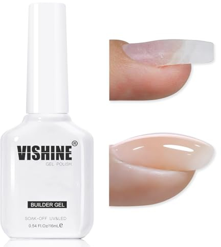 Vishine UV-Baugel – 16ml 8-in-1 Builder Gel Farbe Beige für Nagelverlängerung und Modellage, Stärkung gebrochener Nägel Reparierende UV/LED Nagelpflege und Nageldesign – E053