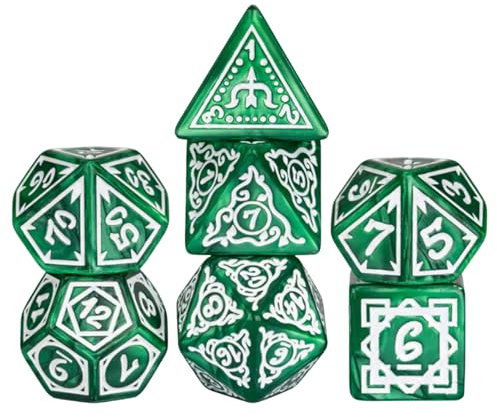 Juego de juegos Dice Set, Game Theme Dice - Dice de juego de juegos de rol,Dormo de la barra de inicio Use colores vibrantes conjunto completo con caja de almacenamiento magnético para actividades gru