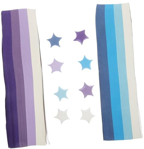 Angoily 1080stücke Papierstern Origamipapier Papierstreifen Für Sterne Farbiges Origamipapier Origamipapiersterne Bastelmaterial Für Diy Heimdekoration