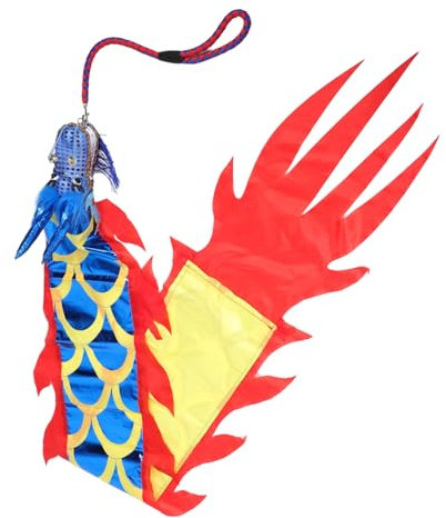 COLLBATH Accessoires de Danse du Dragon décorations de Plafond du Nouvel an Chinois décor de Festival de Printemps Chinois Tourbillon Suspendu Dragon Figure de Dragon Chiffon Bleu