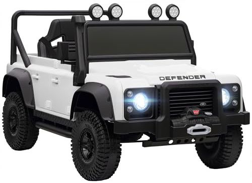 AIYAPLAY Auto elettrica per bambini, Land Rover Defender 110 SVX 12V 7Ah con telecomando, 2 motori, auto giocattolo per bambini con avviamento morbido, arresto morbido, 4 ammortizzatori, clacson, MP3