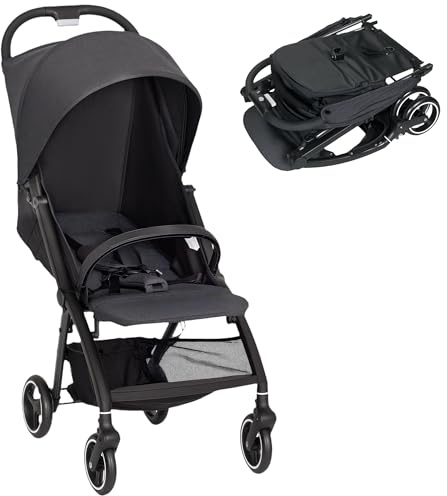 AIYAPLAY Passeggino Leggero 6.3kg Bambini Pieghevole una Mano Grigio