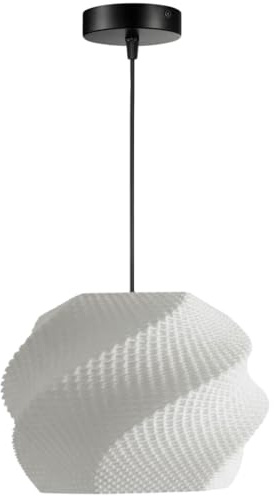 3D Vase Pendelleuchte Sofia E27 inkl. Lampenaufhängung Textilkabel 100cm – nachhaltig & modern, skandinavisch – Lampenschirm Hängelampe