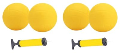 BHFZIAP 2 set Spike Replacement Balls Roundnet Game Balls for Backyard for Pool Lawn Beach 5 Inch 2pcs, Yellow, 5 inch 2 pcs