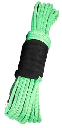 Cuerda de Remolque, Cuerda De Cabrestante, 10mm 30 Metros Sintético para SUV ATV UTV,para camión(Green)