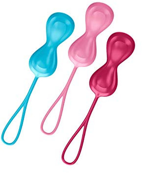 Satisfyer Power Balls Liebeskugeln | Sex-Spielzeug & Beckenboden-Trainer für Damen | 3-teiliges Toy-Set | Schwingende Doppel-Kugeln | Verbessern Sie den Sex | Kegel Love Balls für Frauen