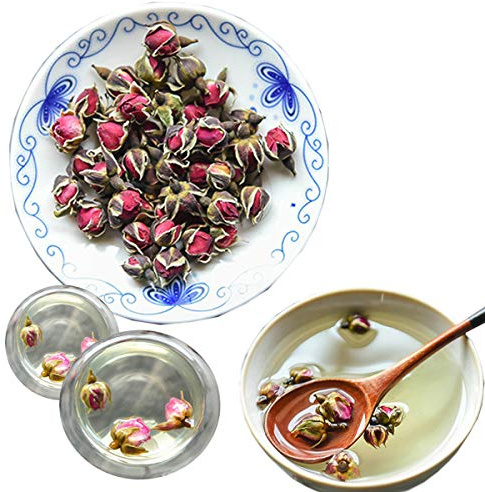 Chinesischer Kräutertee Getrockneter Rosentee Neuer Dufttee Grüner Tee Gesundheitspflege Blumentee Hochwertiger gesunder grüner Lebensmittelrosen-Auberginentee (100)