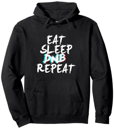 Eat Sleep DnB Kapuzenpulli | Neurofunk DnB Drum'n'Bass Pullover Hoodie