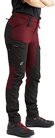 RevolutionRace Women's RVRC GP Trousers, Durable Trousers for Hiking, Walking, Exploring and All Other Outdoor Activities, Bison Red, XS