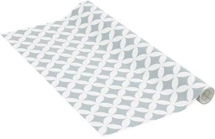 Venilia Pellicola adesiva, Monica grigio motivo retrò grigio, 67,5cm x 1,5m, Spessore 95μ, Pellicola autoadesiva per mobili o cucina, carta da parati, PVC senza ftalati, Prodotto in UE