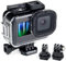 GEPULY 196FT/60M Waterproof Housing Case Super for GoPro Hero9/10/11/12/13 Black Action Camera,Underwater Use Protective Dive Housing Shell Tempered Glass Screen with 2 Cold Shoe Adapter Brackets