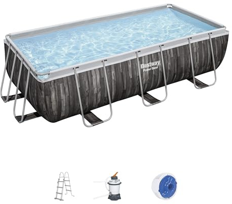 Bestway Power Steel™ 13'3 x 6'7 x 39.5/4.04m x 2.01m x 1.00m Rectangular Pool Set