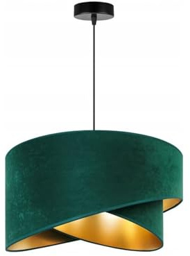 FKL DESIGN Home Deco Hängelampe Pendellampe Grün Beleuchtung 1-flamming E27 Hängeleuchte Pendelleuchte aus Serie N2355 (N2355-G)