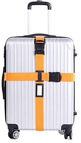 LUMoony 1Pcs Gepäckgurt Reisekoffer Gepäck Packgurt Lange Kreuzgurte Bunte Kreuz Koffer Gepäck Packgurt mit Zahlenschloss Gepäck Packgurt